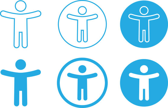 Accessibility icon set. Simple accessibility vector illustration. Universal access symbols isolated on transparent background. Blind disability people or visually impaired access the web buttons.