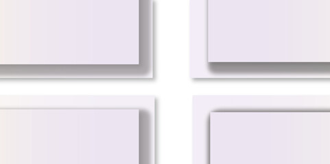 Abstract white and gray background design with layers of textured white transparent material in triangle and squares shapes. white transparent material in triangle diamond and squares shapes in random