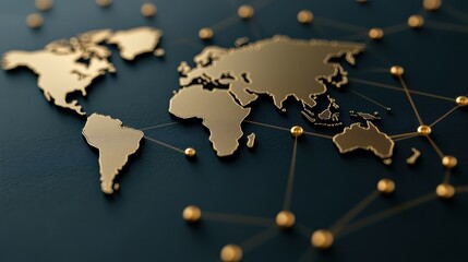 global finance trends, a finance and banking theme with global interconnected digital networks, currency exchange rates, and a glowing world map overlay