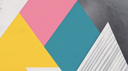 Obraz premium Abstract geometric shapes, colorful triangles, modern design, background, graphic art, creative
