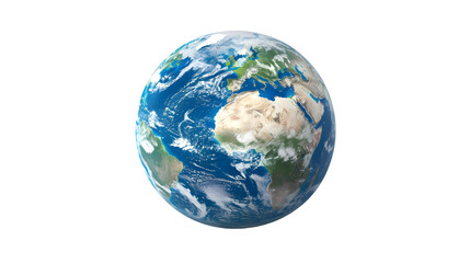 Fototapeta premium planet Earth isolated on transparent background, detailed photo, png 