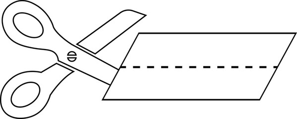 Cutting scissors icon. Scissors with cut lines symbols isolated on transparent background. Cutter business concept. Scissors icon page symbol for your website design Scissors icon logo, app, UI.