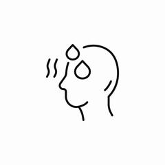 exercise sweat icon sign vector