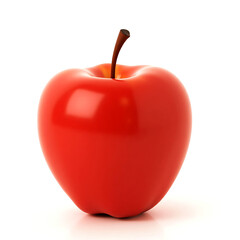 Ripe apple with leaf