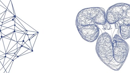 Kidneys with abstract connections. Concept for medicine, research, science or health background