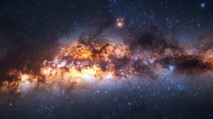 Obraz premium A beautiful image of a vibrant galaxy filled with stardust and stars