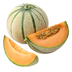 Fresh Cantaloupe for Healthy Snacking. Juicy and Sweet Fruit Perfect for Summer. Refreshing Addition to Salads and Desserts.