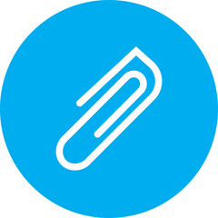 Paper clip icon. File Attachment, Paperclip flat style isolated on transparent background. Stationery element. Attach link sign button. Paperclip outline vector icon with editable stroke.
