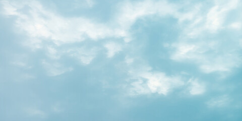 Obraz premium sunny sky blue light watercolor background. Aquarelle painting brush effect card paper textured canvas cloudy smoke space for text, entertaining card, template. aquamarine color graphics illustration