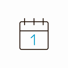 calendar date icon sign vector