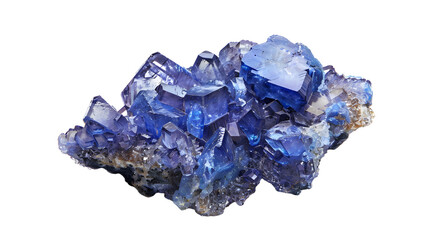 Fototapeta premium Tanzanite indigo particles isolated on transparent background, detailed photo, png Copy R 