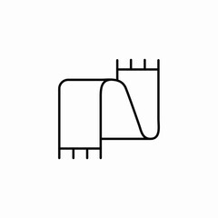 scarf accessory icon sign vector