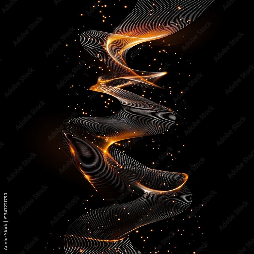 Poster an abstract flow of glowing data lines visualizing digital commerce