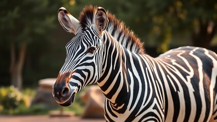Photo of a Zebra at the Zoo