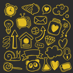 Funny Hand Drawn Doodle Vector shapes