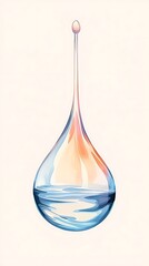 Water Drop for Purity, Abstract Art.