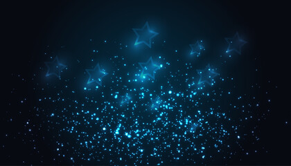 Obraz premium WebAbstract dots and star connect background. Technology connection digital data and big data concept.