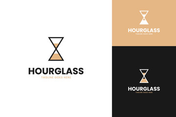 Hourglass logo design template vector symbol illustration