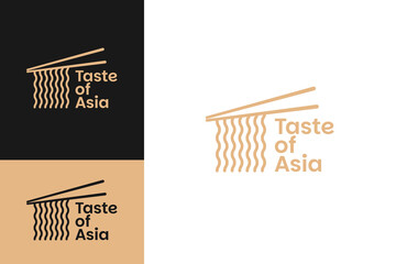 Taste of asia food logo design template vector illustration © Brandingasik