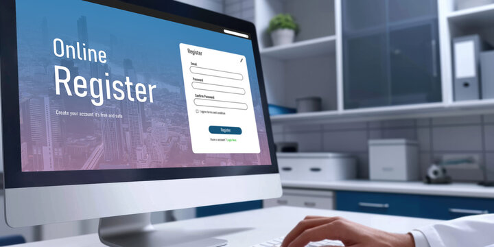 Online registration form for brisk form filling on the internet website