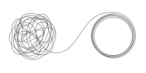 Abstract Chaos to Order Business Concept Illustration