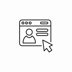 profile navigation icon sign vector