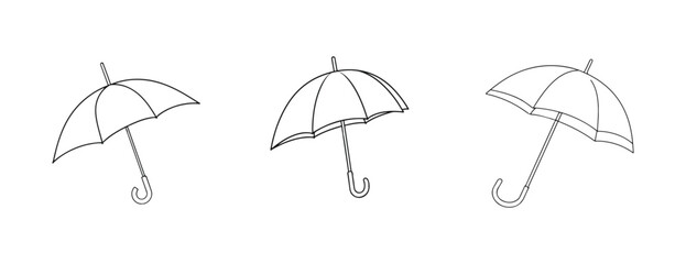 Fototapeta premium vector of coloring page of umbrella