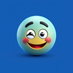 Fototapeta premium Funny emoji , smiley face on a white background, happy emoji, Funny emoji background