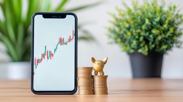 Mobile trading app featuring realtime updates on a new IPO s stock price fluctuations