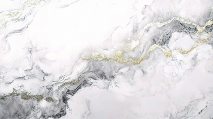 White Marble with Silver Ink and Ombre Paint Texture Background