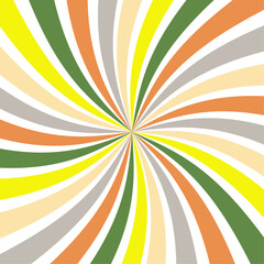 Sunburst striped background design vector in purple red blue yellow and white colors Sunburst or sun burst retro background Star burst abstract backdrop. Vector illustration
