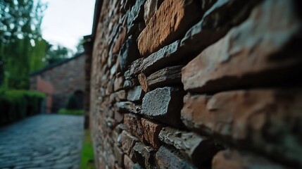 Fototapeta premium Stone Wall Texture: A Close-Up View of Rustic Architecture