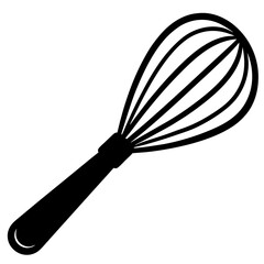 A whisk spinning too fast silhouette vector illustration