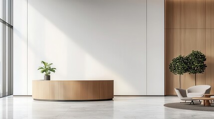 Elegant, modern bank lobby with circular seating areas, marble floors, and warm wood accents, elegant bank design, sophisticated, welcoming look