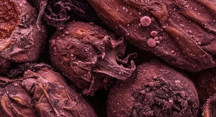 Obraz premium Mold growth on decomposing organic matter reveals nature's cycle