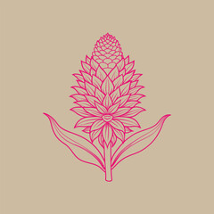 Outline flower set for artistic designs
