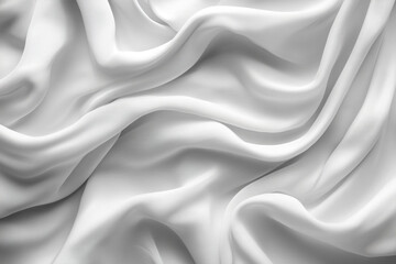Obraz premium Soft white fabric drapes on a gentle surface