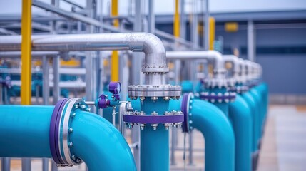 Propane processing plant with wide piping network, energy infrastructure, sprawling industrial facility