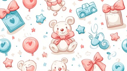 Baby Shower Pattern Design