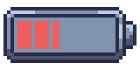 pixel UI battery charging game