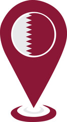 qatar map pointer with icon