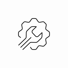 gear wrench icon sign vector