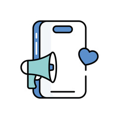 Social Media Marketing vector icon stock illustration