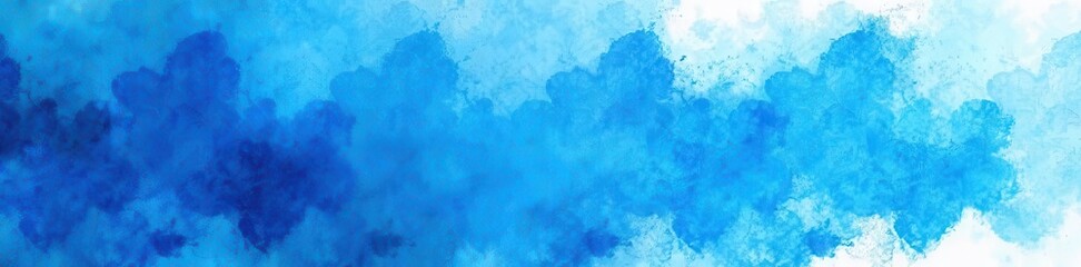 Fototapeta premium Abstract blue watercolor wash, vibrant texture, grungy, splashing