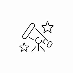 star telescope icon sign vector