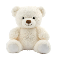 Obraz premium White teddy bear isolated on transparent background