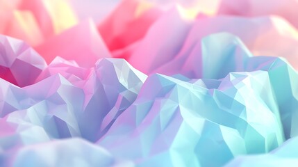 Abstract pastel paper mountains