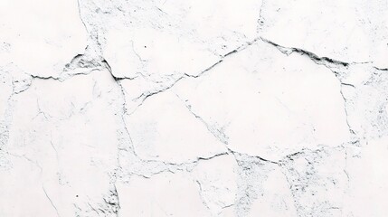 White Cement Wall with Scratches and Cracks in Textured Surface