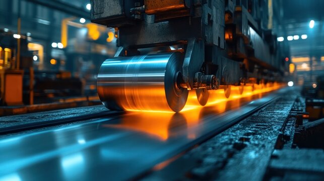 Glowing Metal Rolling Mill: Industrial Steel Production