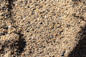 The texture of the sand